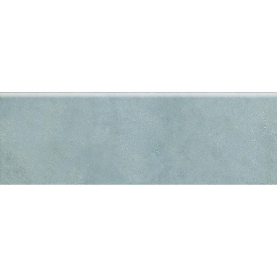 Crossville ChromaColor 12-Pack Baby Blue Porcelain Bullnose Trim Tile