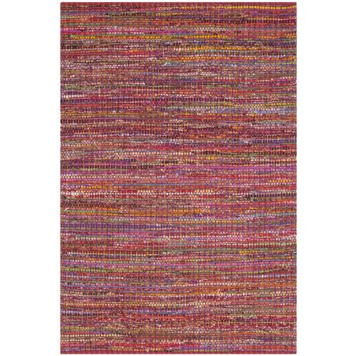 Safavieh Nantucket Harbor 4 x 6 Red Indoor Abstract Coastal Handcrafted