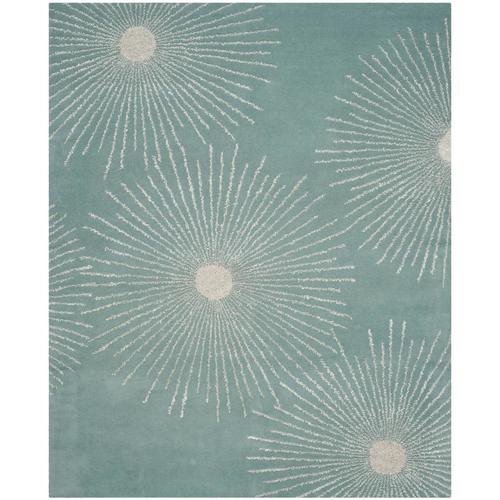 Safavieh Soho Starburst 8 x 10 Light Teal/Multi Indoor Abstract