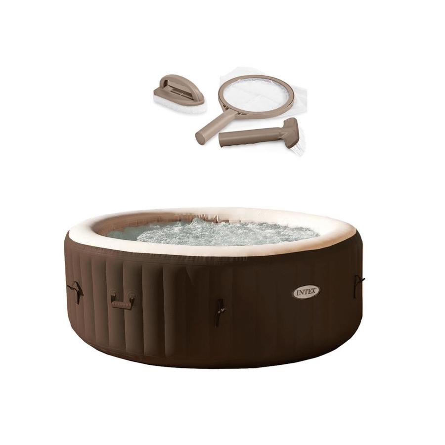 Intex PureSpa Inflatable 4 Person Hot Tub and Brown Hot Tub Maintenance ...