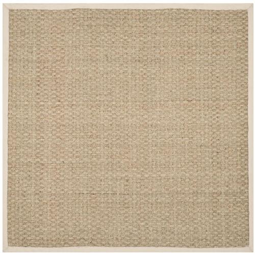 Safavieh Natural Fiber Hampton 3 x 3 Natural/Ivory Square Indoor Solid