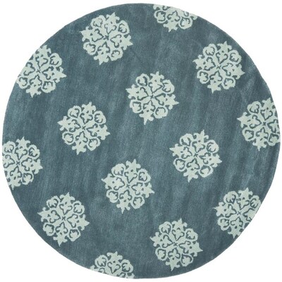 Safavieh Soho Thomas 6 x Blue Round Indoor Abstract Handcrafted Area Rug Safavieh Soho Thomas 6 x Blue Round Indoor Abstract Handcrafted Area Rug