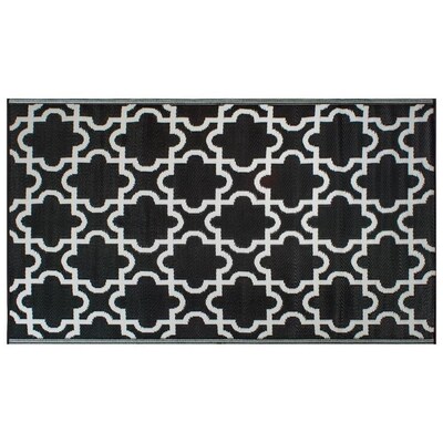 Dii Black Lattice Indoor Outdoor Area Rug Common 4 X 6 Actual