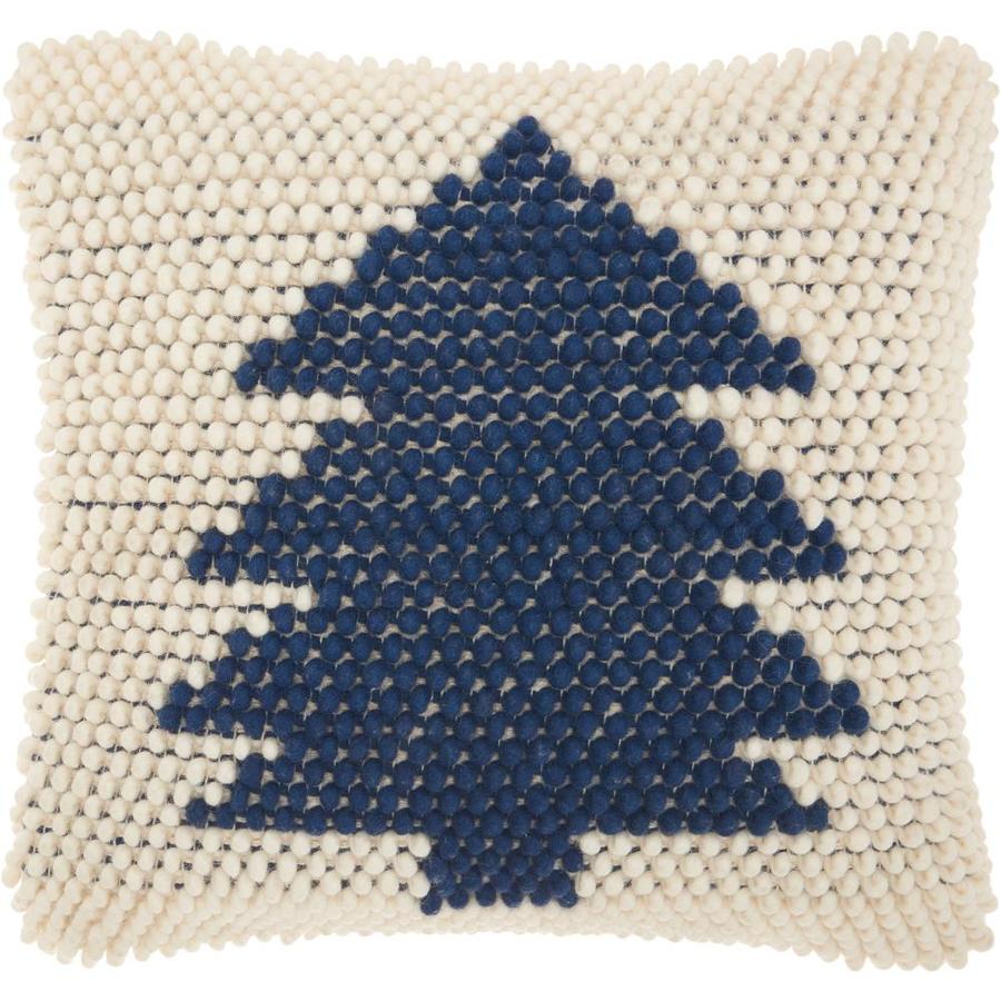 blue and white christmas pillows