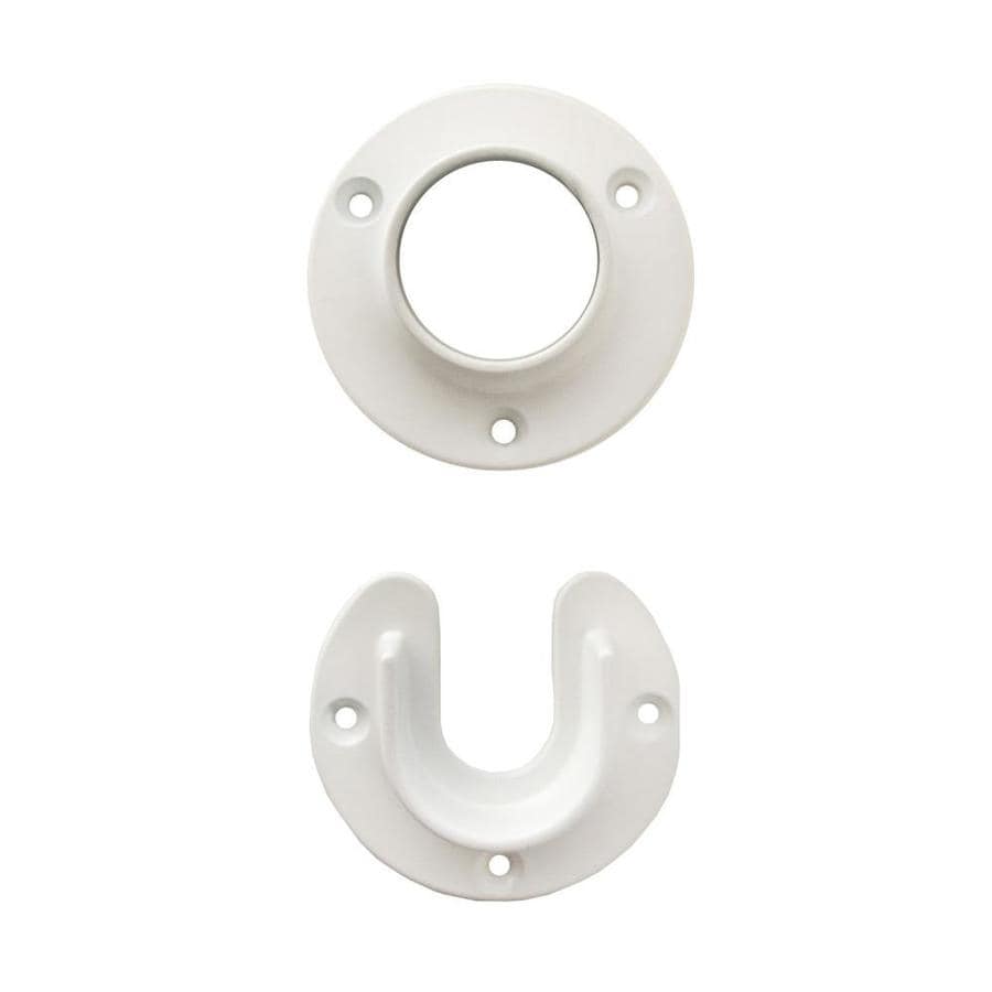 Design House 1 3 8 In White In Metal Closet Pole Socket At Lowes Com
