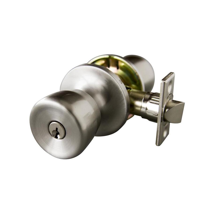 Design House Satin Nickel Keyed Entry Door Knob Single Pack At