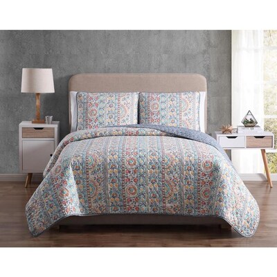 Mhf Home Mhf Home Colleen Floral Quilt Set Multi Cotton Reversible