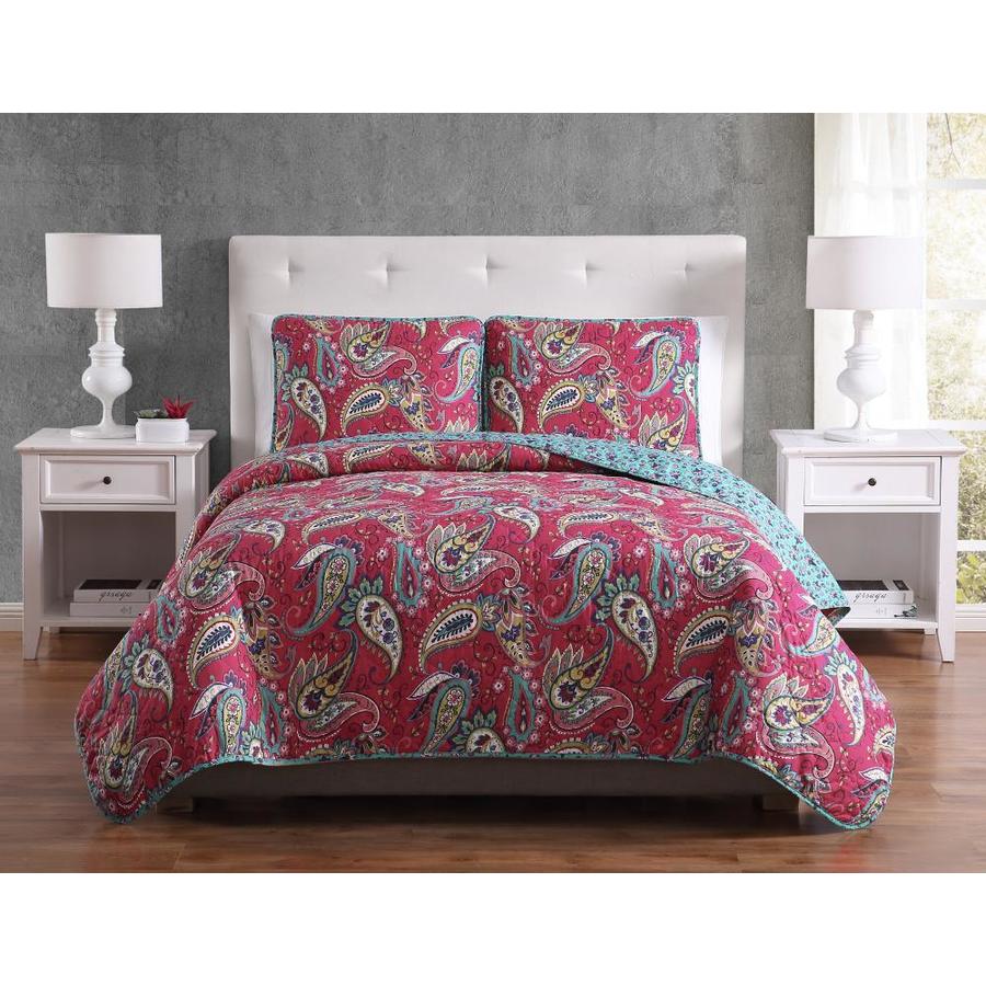 Mhf Home Avery Multi Colored Paisley Reversible King Quilt Polyester With Cotton Fill In The Comforters Bedspreads Department At Lowes Com