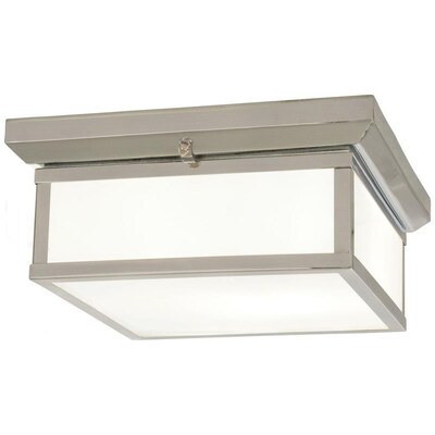 Minka Lavery 2 light square flush mount 13-in Brushed Nickel Traditional Incandescent Flush Mount Light Minka Lavery 2 light square flush mount 13-in Brushed Nickel Traditional Incandescent Flush Mount Light