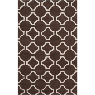 Surya Zuna Dark Brown Indoor Handcrafted Area Rug Common 3 X 5 Surya Zuna Dark Brown Indoor
