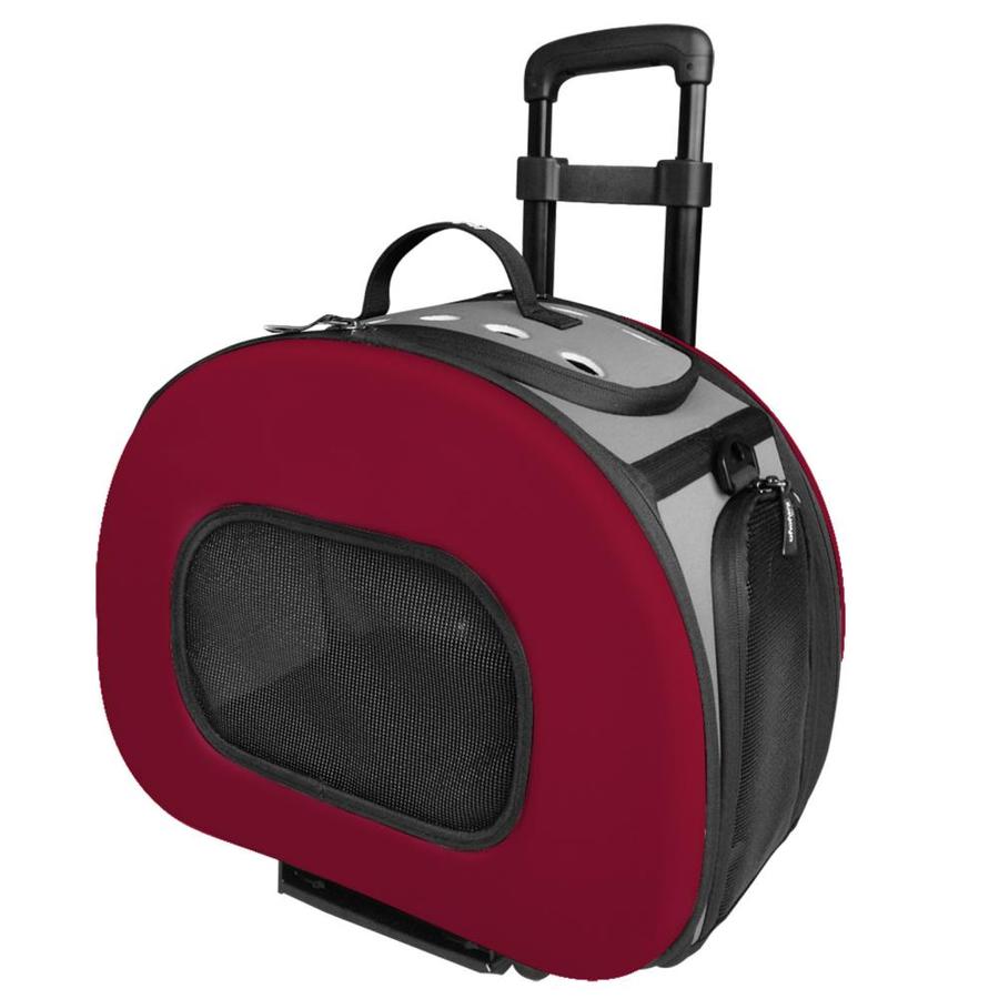 Pet Life 17.8in x 11.1in x 13.7in Red Collapsible Soft Shell PVC