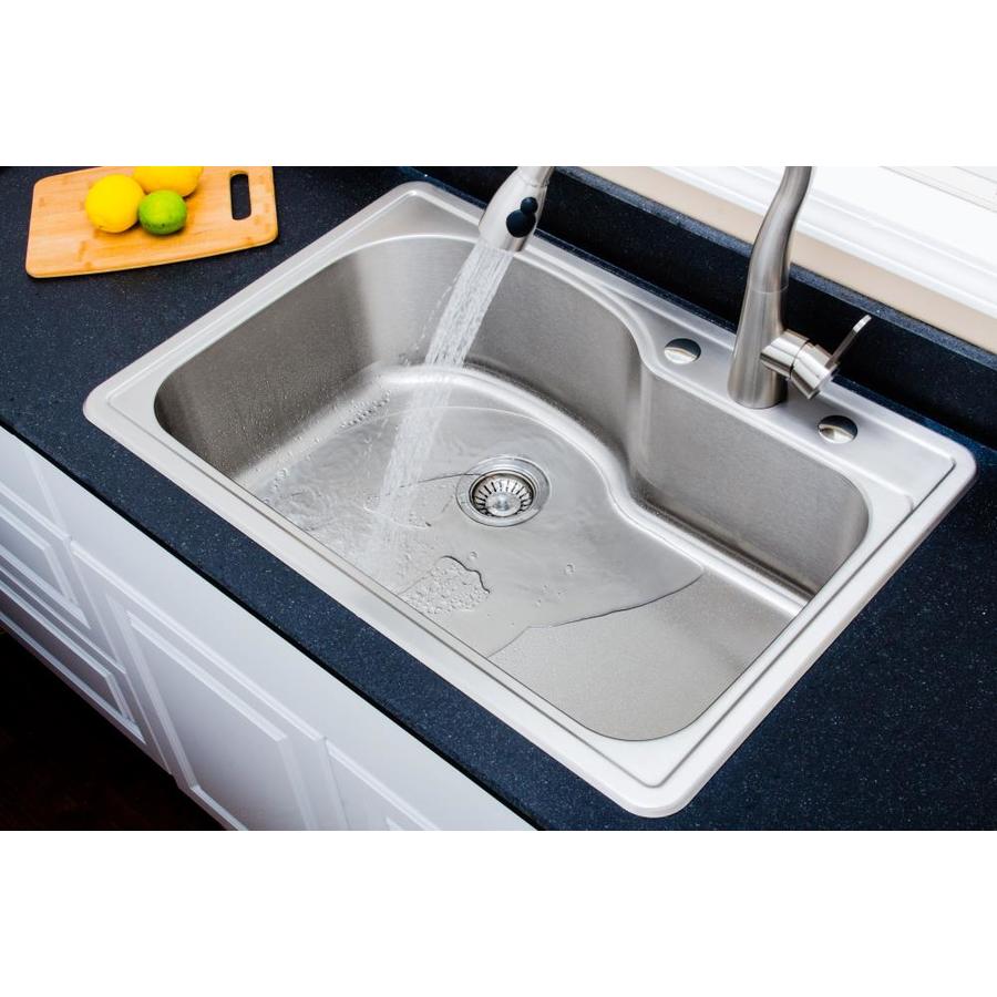 Wells Sinkware Duet Drop In 33 In X 22 In Stainless Steel Single Bowl 3