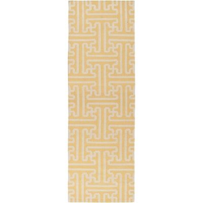 Surya Archive 2 x 8 Mustard Indoor Geometric Mid-Century Modern Handcrafted Area Rug Surya Archive 2 x 8 Mustard Indoor Geometric Mid-Century Modern Handcrafted Area Rug