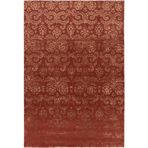 Surya Avignon 8 x 10 Burnt Orange Indoor Damask Vintage Handcrafted