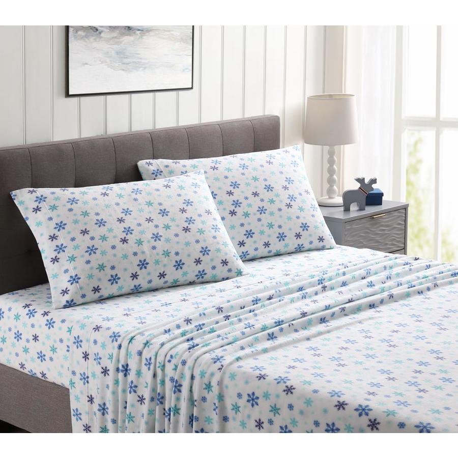 Mhf Home Ultra Plush Fleece Sheet Set White Bed Sheets At Lowes Com