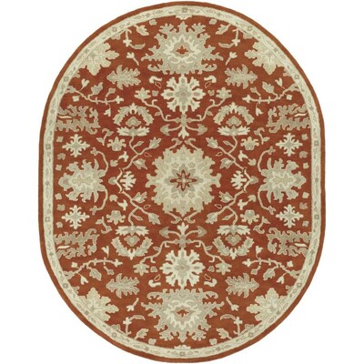 Surya Caesar 8 X 10 Brick Oval Indoor Oriental Handcrafted Area Rug Surya Caesar 8 X 10 Brick Oval Indoor