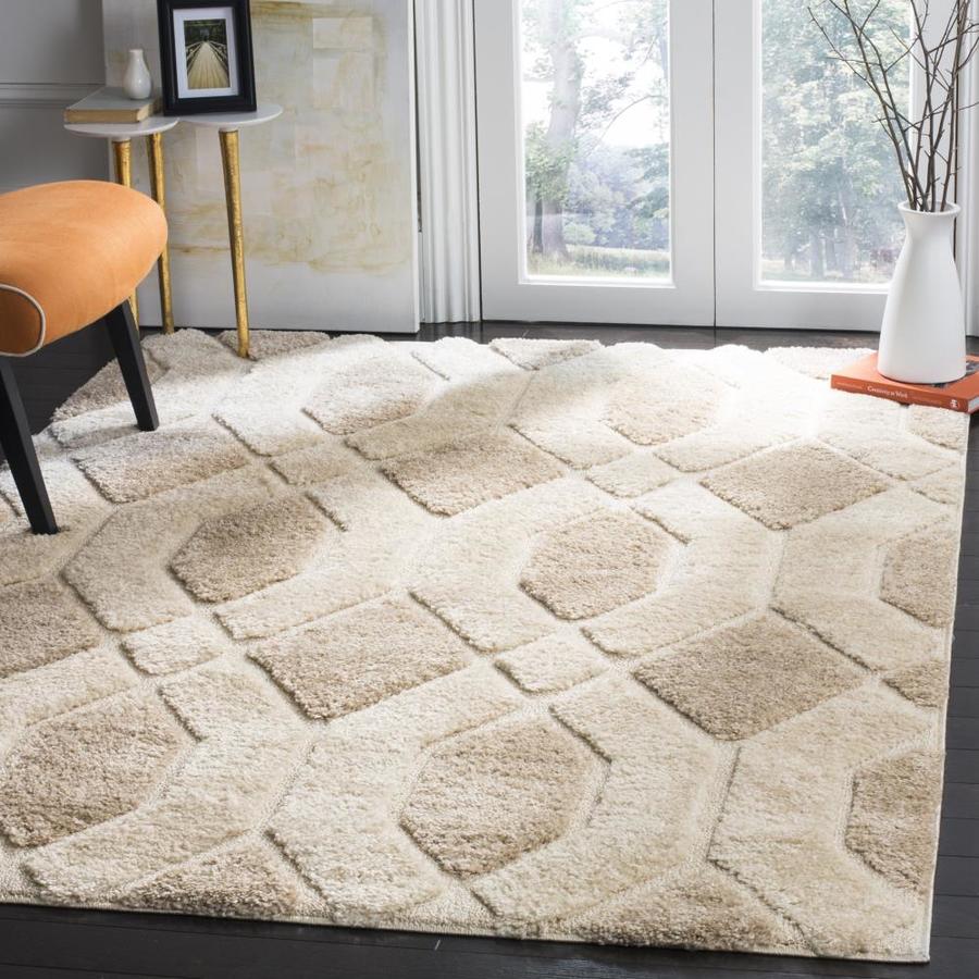 Safavieh Memphis Cochran 8 x 10 Beige/Cream Indoor Geometric Area Rug ...