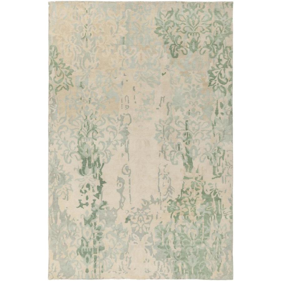 Surya Brocade Sea Foam Indoor Handcrafted Mid-Century Modern Area Rug