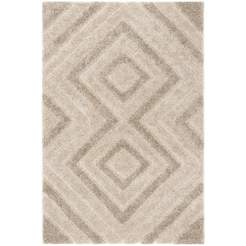 Safavieh Memphis Gaines 4 x 6 Cream/Taupe Indoor Geometric Area Rug in the Rugs department at