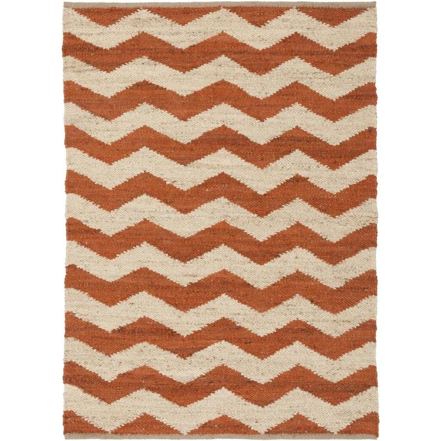 Surya Portico 2 X 3 Burnt Orange Indoor Chevron Mid Century Modern Handcrafted Area Rug In The Rugs Department At Lowes Com