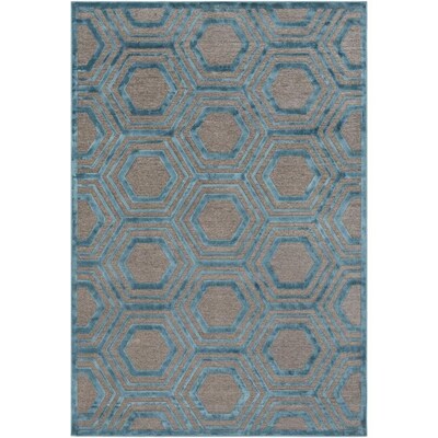 Surya Basilica 2 x 3 Teal Indoor Ikat Bohemian/Eclectic Area Rug Surya Basilica 2 x 3 Teal Indoor Ikat Bohemian/Eclectic Area Rug