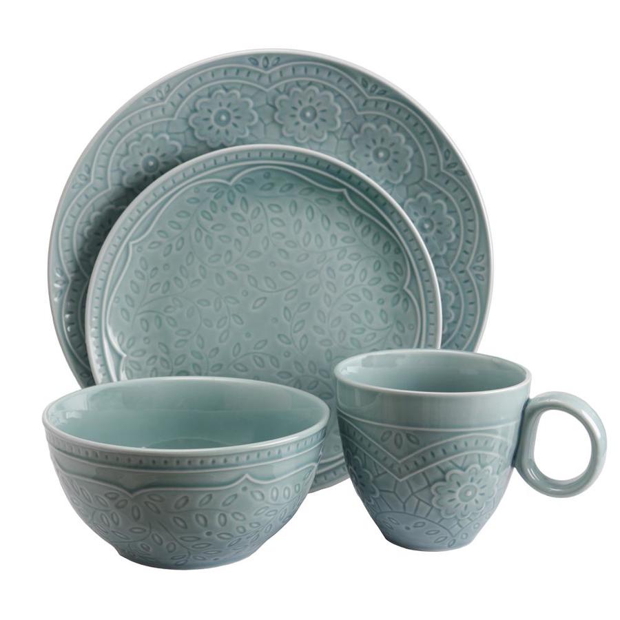 Gibson Elite Green Dinnerware in the Dinnerware department at
