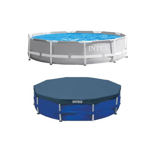 Intex 10-ft x 10-ft x 30-in Round Above-Ground Pool in the Above-Ground ...