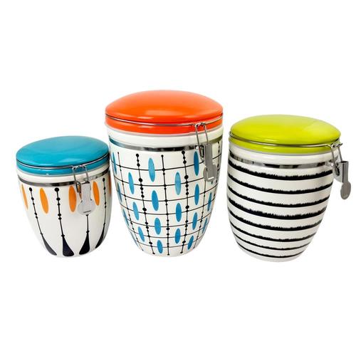 Studio California Luminescent 3 Piece Multisize Ceramic Food Storage Container in the Food
