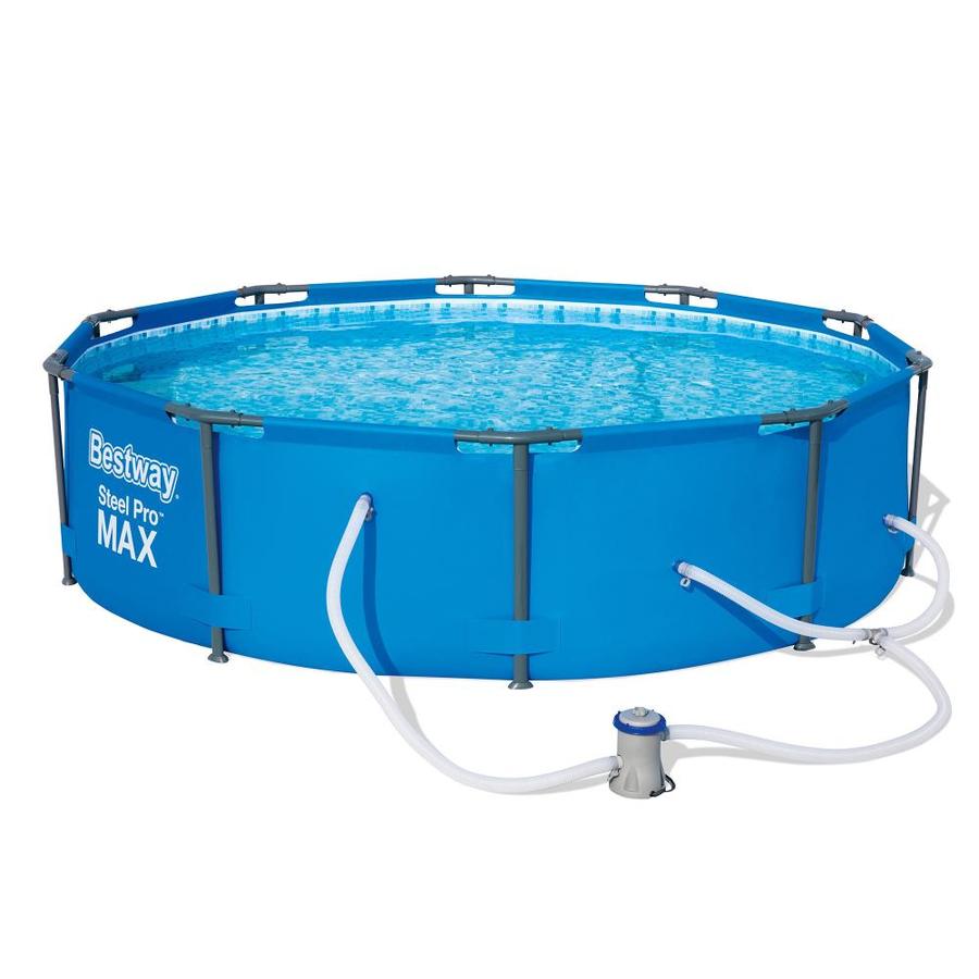 Bestway 10-ft X 10-ft X 30-in Round Above-Ground Pool In The Above ...