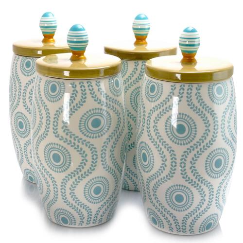 Urban Market 4 Piece Quart Ceramic Food Storage Container at