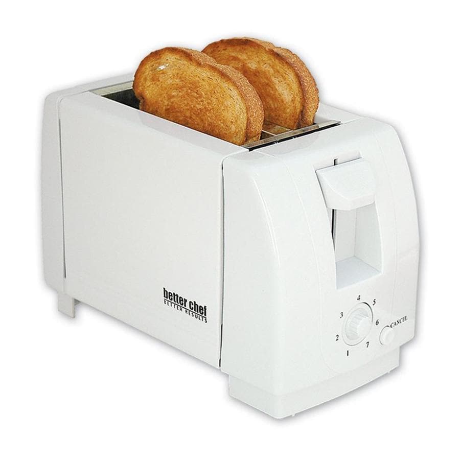 Better Chef 2Slice White 500Watt Toaster in the Toasters department