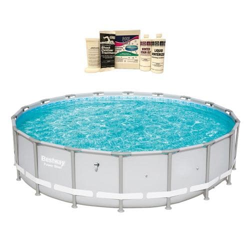 Bestway 18-ft x 18-ft x 48-in Round Above-Ground Pool in ...