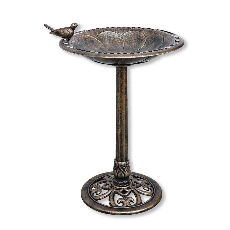 Backyard Expressions 29.9-in H Resin Complete Birdbath