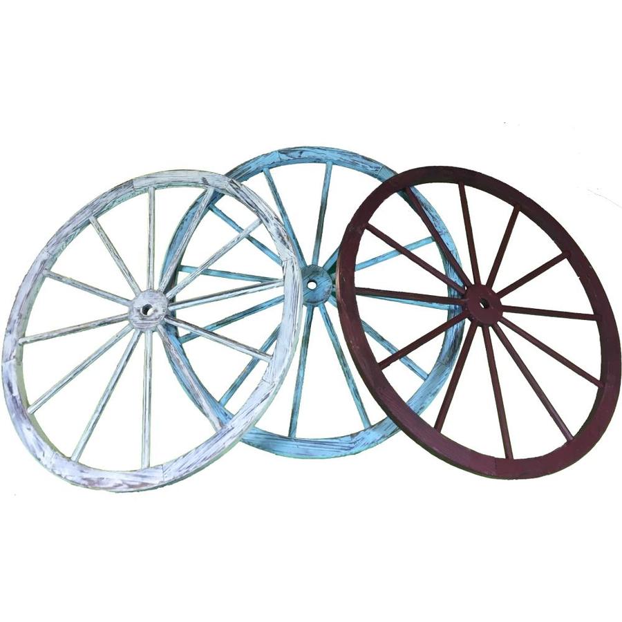 Backyard Expressions Backyard Expressions Set Of 3 Colored Wooden