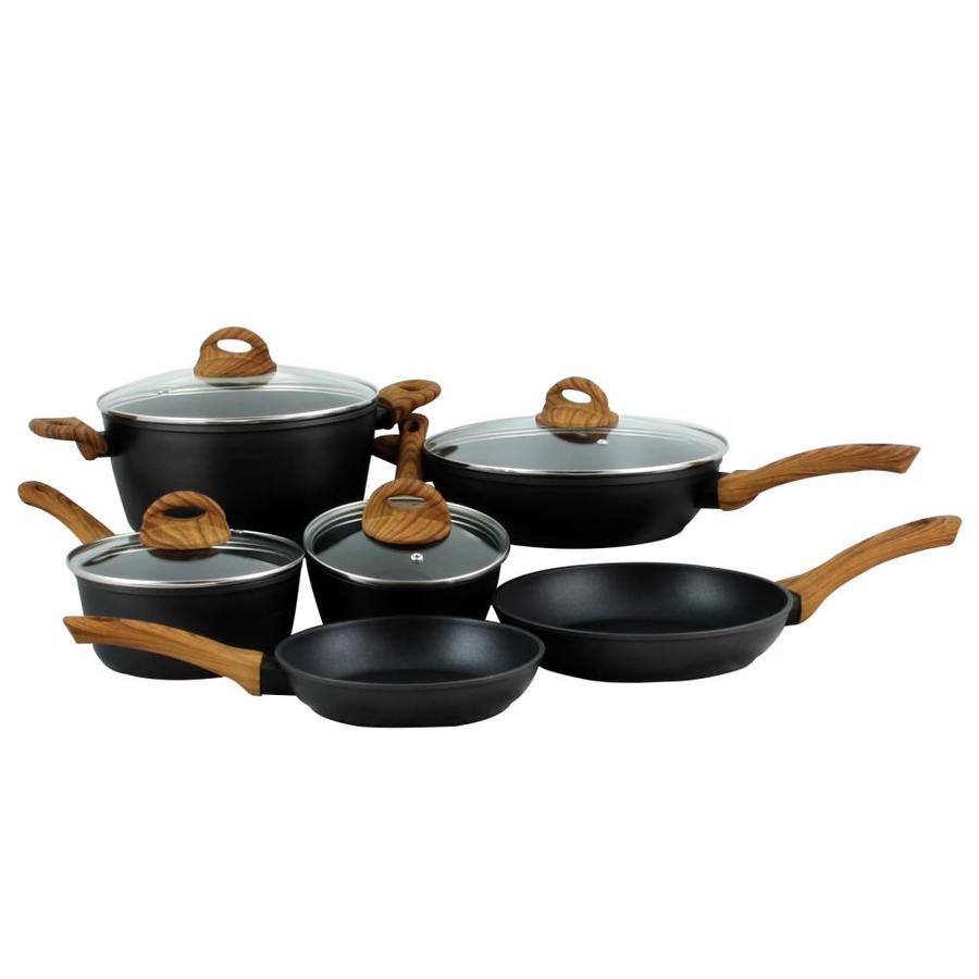 wooden pots and pans set