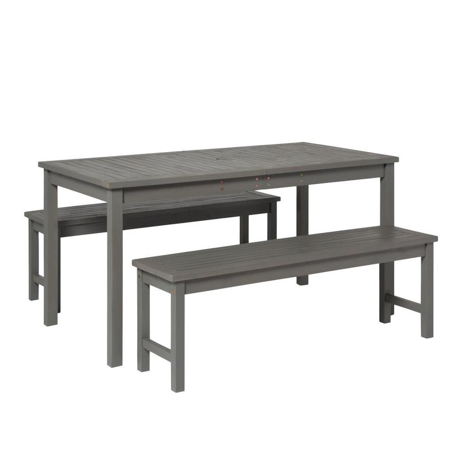 Walker Edison 3 Piece Gray Frame Patio Set At Lowes Com