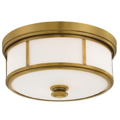 Minka Lavery 20-in Liberty Gold Traditional Incandescent Flush Mount Light Minka Lavery 20-in Liberty Gold Traditional Incandescent Flush Mount Light