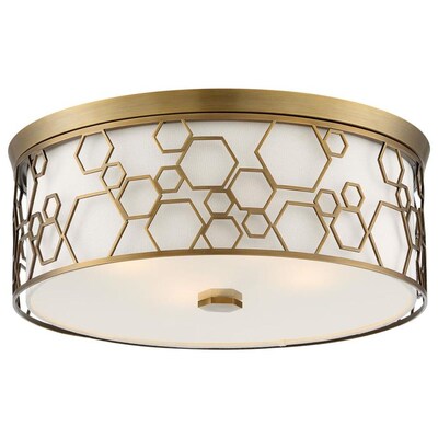 Minka Lavery 17-in Polish Satin Brass Modern/Contemporary LED Flush Mount Light Minka Lavery 17-in Polish Satin Brass Modern/Contemporary LED Flush Mount Light
