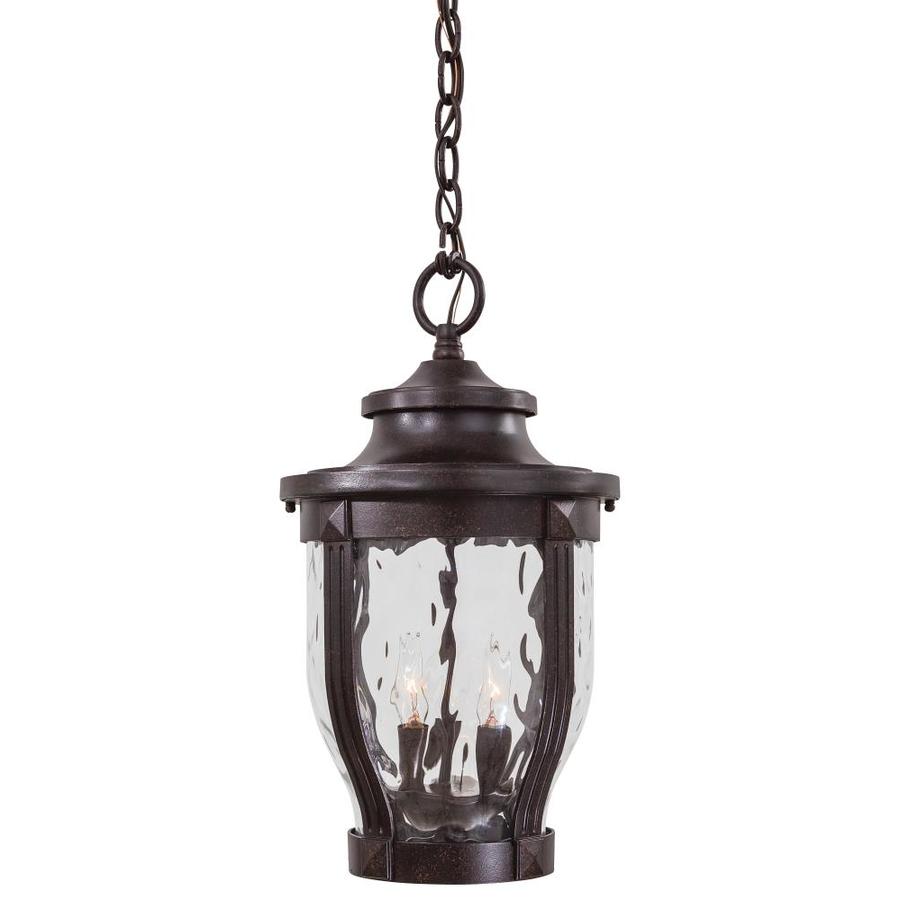 Minka Lavery Merrimack Corona Bronze Transitional Clear Glass Lantern Pendant Light