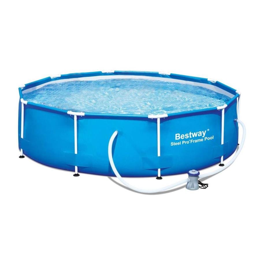 Bestway 10-ft x 10-ft x 30-in Round Above-Ground Pool in the Above ...