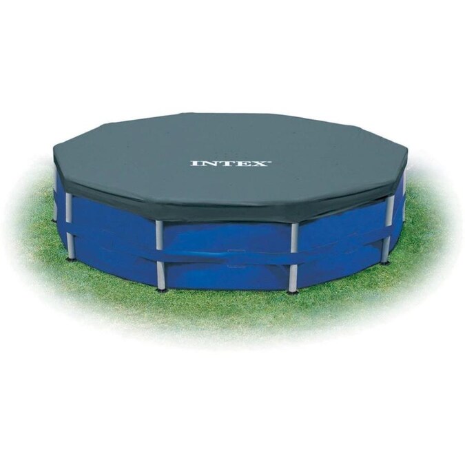 Intex 12ft x 12ft Intex Vinyl Leaf and Debris Pool Cover in the Pool Covers department at