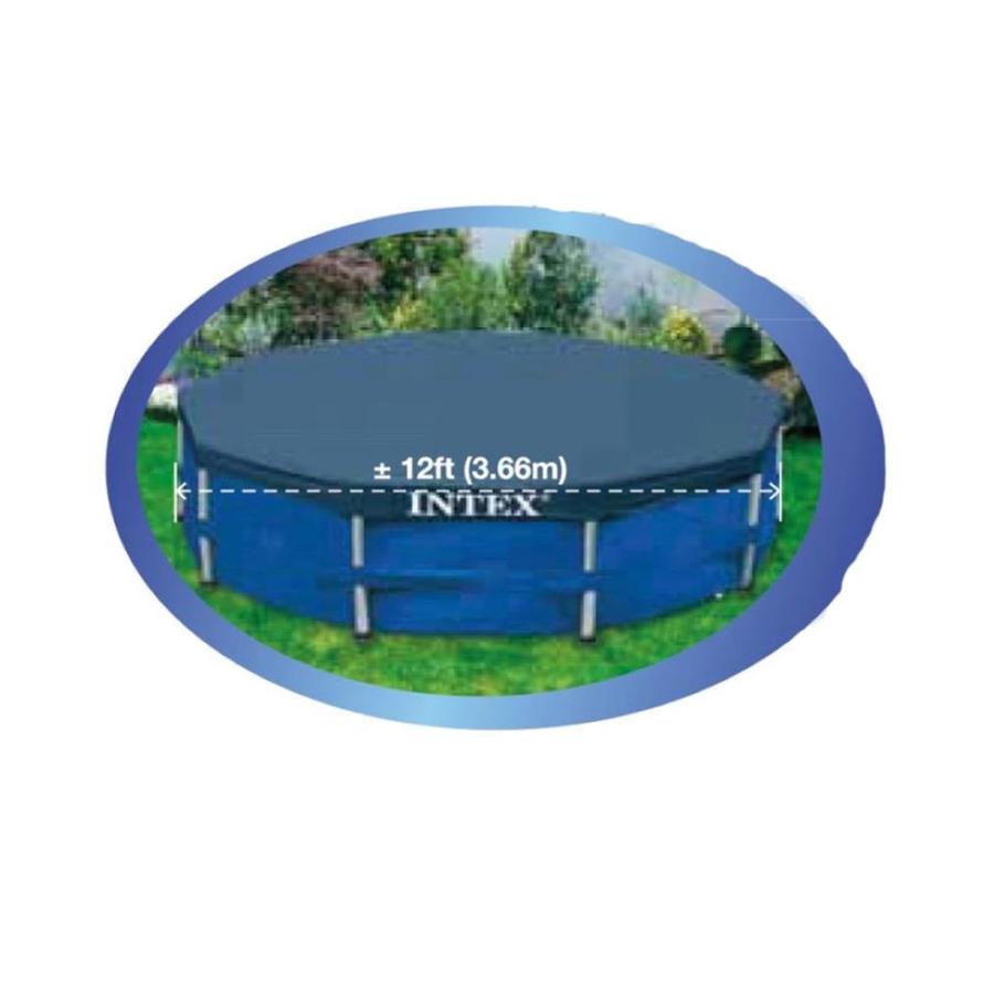 Intex 12-Foot Round Frame Set Easy Swimming Pool Debris Cover, Blue ...