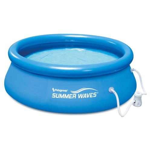 Summer Waves 8-ft x 8-ft x 30-in Round Above-Ground Pool in the Above