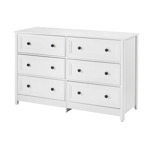 Walker Edison White 6 Drawer Dresser At Lowes Com