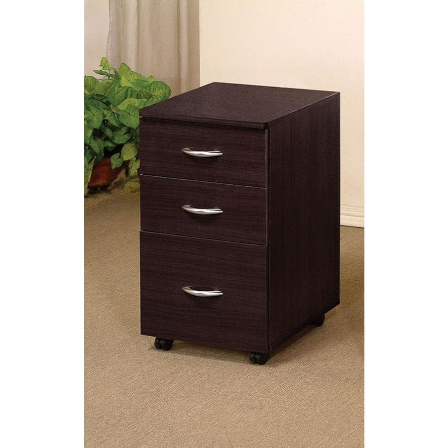 Homeroots Amelia Espresso 3 Drawer File Cabinet At Lowes Com