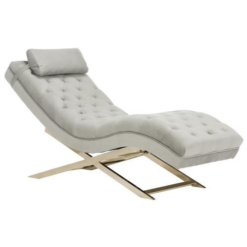 Safavieh Monroe Glam Gray Velvet Chaise Lounge at Lowes.com Safavieh Monroe Glam Gray Velvet Chaise Lounge at Lowes.com on Safavieh Chaise Lounge id=34949