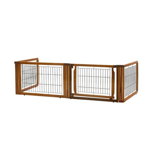Richell 94196 Convertible Elite 4 Panel 3 in 1 Wood Pet Kennel and Gate