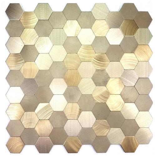 Abolos Enchanted Metals 22-Pack Aluminum Metal Gold/Brushed 12-in x 12 ...