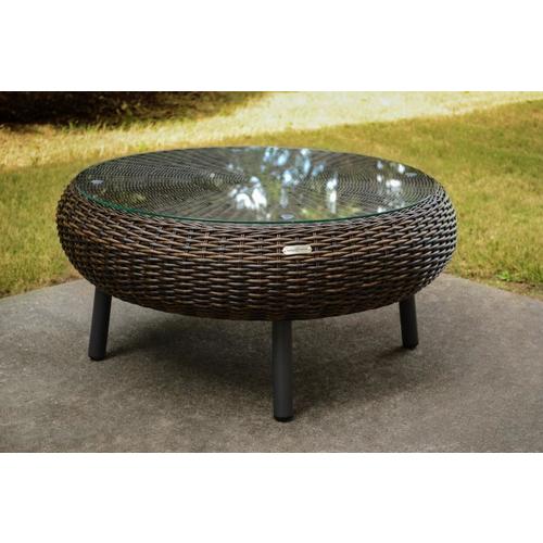 Tortuga Outdoor Outdoor Wicker Round Woven Outdoor Coffee Table 34-in W
