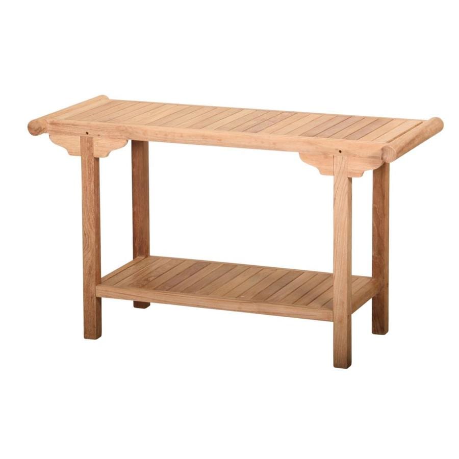 Tortuga Outdoor - Jakarta Teak Rectangle Outdoor Console Table 18-in W x 51-in L